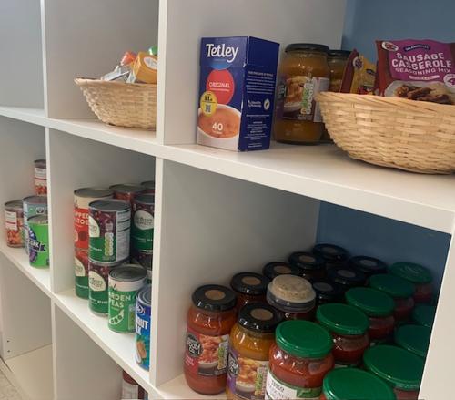 A small section of the dry goods on offer at the Symonds Community Pantry.